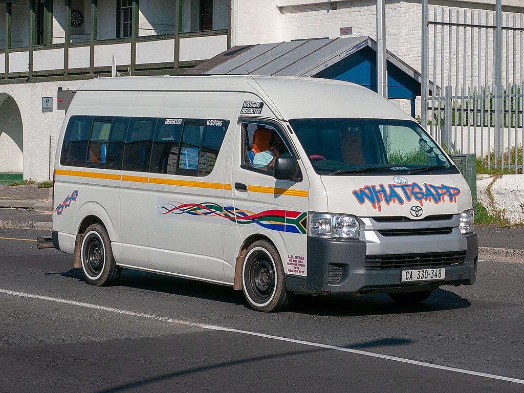 Minibus taxi transport rank in South Africa
