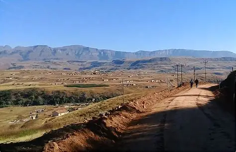 Rural gravel roads South Africa